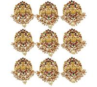 Jadai Hair Pin Indian Southern Bling Hair Jewelery Choti Jadai Billai Indian Hair pin Hair Decoration,Hair Brooch with Hook Wedding Bridal Jewellery for Women_Model No-6209 A