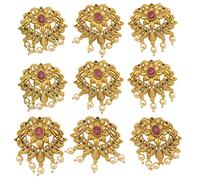 Jadai Hair Pin Wedding Southern Bling Hair Jewelery Choti Jadai Billai Indian Hair pin Hair Decoration,Hair Brooch with Hook Wedding Bridal Jewellery for Women_Model No-7435