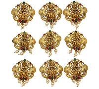 Jadai Hair Pin Wedding Southern Bling Hair Jewelery Choti Jadai Billai Indian Hair pin Hair Decoration,Hair Brooch with Hook Wedding Bridal Jewellery for Women_Model No-7421