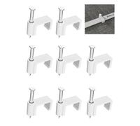 Jadaol 200 Pieces Cat 6 Ethernet Cable Clips, White (7.5 mm), Acid Resistant, Corrosion Resistant