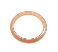 Jade Bangle Bracelet for Women, Natural Orange White Agate Chalcedony Bangle Jewelry (Orange_54mm)