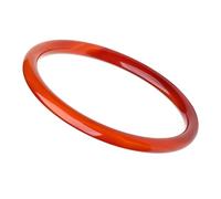 Jade Bangle Bracelets for Women, Blue Green White Agate Chalcedony Round Natural Gemstone Gift