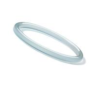 Jade Bangle Bracelets for Women, Blue Green White Agate Chalcedony Round Natural Gemstone Gift