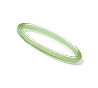 Jade Bangle Bracelets for Women, Blue Green White Agate Chalcedony Round Natural Gemstone Gift