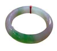 Jade Bangle, Floating Green Flower Jade Bangle, Ladies Purple Jade Bangle, The for Family Or Friends, with Jewelry Box, 56-62mm,62mm