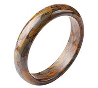 Jade Bangle for Women Chinese Classical Natural Colorful Stone Bangle, Natural Quartzite Gobi Jade, with Jewelry Box, 56-62mm,56mm