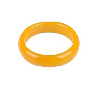 Jade Bangle for Women, Natural Yellow RoundAgate Bangle Jewelry