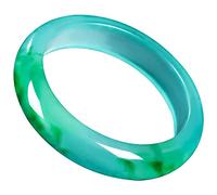 Jade Bangle Green Quartzite Jade Bracelet Ice Floating Flowers Women's Jadeite Bracelet Jewelry Birthday Gifts for Mom (Size : 54mm)