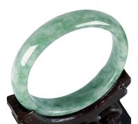 Jade Bangle, Quartzite Jade Bangle, Light Green Floating Flower Guizhou Jade Bangle, Bring Good Luck, for Mom, for Girlfriend, for Ladies, with Jewelry Box, 54-64mm,60mm