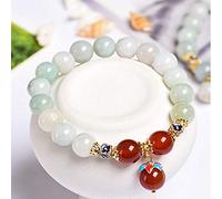 Jade Bracelet for Women, Chinese Bracelet, Jade Bracelet, Jade Bracelet, Tibetan Jewelry, Buddhist Beads with Box,Red