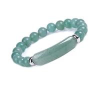 Jade Bracelet for Women Men, Gem Semi Precious Gemstone 8mm Round Beads Stretch 7.5 Inch Unisex