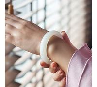 -Jade Bracelet for Women, Natural Agate Ladies Widened Thick
