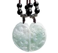 Jade Dragon Phoenix Pendant Couple Necklace Gift