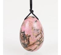 Jade Egg Set Drill Natural Rhodonite Yoni Egg Mineral Quartz Massage Ball Kegel Exercise Women,45x30 Mm