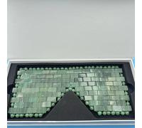 Jade Eye Mask: Natural Crystal Eye Mask, Anti-Aging Cooling Spa Masks, Eye Massager Sleeping Masks Eye Covers for Fatigue Reduction,Stress Relief (Green)