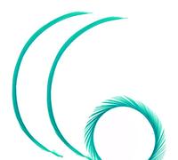 Jade Green Biot Feathers x 3 - Millinery hat, Fascinator, Wedding Decoration - Long Feathers