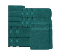(Jade Green) Super Soft 10-Piece Towel Bale Set - 550 GSM Absorbent 100% Cotton | 2 Bath, 2 Hand, 4 Face, 2 Glove Towels | Luxury & Quick-Dry Bathroom Set