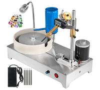 Jade Grinding Polishing Machine, 120W Gem Faceting Machine, 6inch Rock Jewel Angle Polisher with Digital Display Mechanical Manipulator for Gem Jade Stone Jewelry Processing