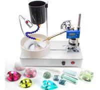 Jade Grinding Polishing Machine, Gem Faceting Machine with Mechanical Handle, 6inch Rock Polisher Lapidary Equipment, Gem Cutting Machine for Jewelry Making Digital ( Digital Display)