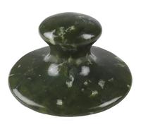 Jade Massage Stone, Hot Gua Sha Tool Jade for Face and Full Body, Relaxing Massage Jade Roller, Deep Green Design, Smooth Round Handheld Spa Tool