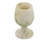 Jade Medieval Wine Goblet, High Footed Chalice with Insulated Finish | Vintage Drinking Vessel, Church Holy Goblet Style, Glossy Decorative Cup for Ceremonies, Altar Worship