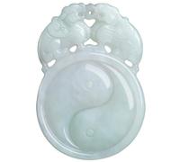 Jade Pi Xiu Necklace for Women and Men, Feng Shui Necklace, Hand Carved Jadeite Porsperity Pi Yao Jade Pendant Lucky Amulet for Attract Wealth Good Luck