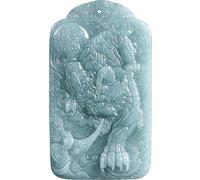 Jade Pi Xiu Necklace for Women and Men, Feng Shui Necklace, Hand Carved Jadeite Porsperity Pi Yao Jade Pendant Lucky Amulet for Attract Wealth Good Luck