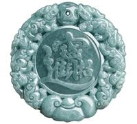Jade Pi Xiu Necklace for Women and Men, Feng Shui Necklace, Hand Carved Jadeite Porsperity Pi Yao Jade Pendant Lucky Amulet for Attract Wealth Good Luck