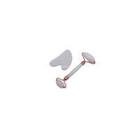 Jade Roller and Gua sha Premium Quality Rejuvenating Natural Massage Roller Set for Face, Neck, Back and Legs (White)