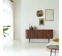 Jade - Solid sheesham and marble sideboard 175 cm Brown