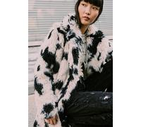 Jade Spotted Faux Fur Coat Jacket at Free People in Cow Print, Size: Large - female