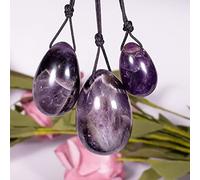 Jade Stone Yoni Eggs Massage Natural Crystal Beads Yoga Exercise Train Kegel Egg,Amethyst Quartz,30mm 45mm