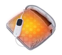 Jade Stones Foot Warmer,Infrared Feet Warmer Heating Pad 2 in1 for Relieve Foot and Back Pain,Smart Controller,Memory Function,Electric Heated Pad with Fast Heating for Men and Women
