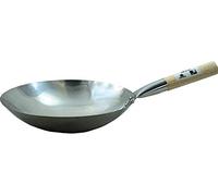 Jade Temple Wok, Cast Iron Frying Pan Iron, Silver, Diameter 35 cm