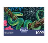 Jade Tree Python Jigsaw Puzzles Puzzle for Adults Kids. 1000 Piece Great Gifts Challenge Toy Educational Games Home Decoration for Educational Games Gifts 38x26cm/1000pcs