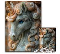Jade Unicorn Sculpture 1000 Piece Jigsaw Puzzle Puzzles for Adults Brain Challenge Game for TeenagersFamily Interaction 1000 PCS(38x26cm)