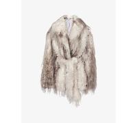 Jaded London Womens Jaded London Alaska Belted Faux-Fur Coat White Multi M/L