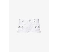 Jaded London Womens Jaded London Eyelet-Embellished Cotton Cargo Shorts White 10