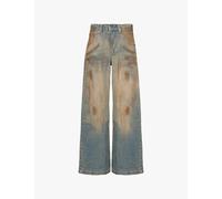 Jaded London Womens Jaded London Mud-Wash Colossus Low-Rise Denim Jeans Blue 30