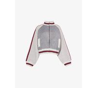 Jaded London Womens Jaded London Team 85 Relaxed-Fit Knitted Bomber Jacket Grey M