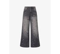 Jaded London Womens Jaded London Trixa Jewel Studded Colossus Denim Jeans Black 30