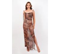 Jaded Rose Women's Lena Leopard Maxi Dress - Backless | Size: 10 Jaded Rose Multicolor 10