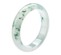 Jadeite Bangle Bracelet for Women, Emerald Old-pit Orchid with Floating Green Design, Nice for a Female Friend's Birthday Gift