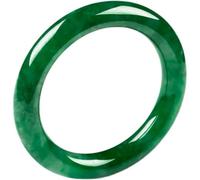 Jadeite Bangle, Old-pit Imperial Green Ice-Glutinous Full-green Round-strip, Gift for a Birthday