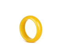 Jadeite Jade Ring for Women Men Feng Shui Good Luck Wealth Prosperity Vintage Elegant Solid Band,Yellow,22mm