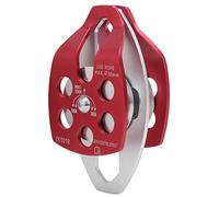 JADEKEEI Outdoor Survival Sideplate Double Sheave Aluminum Pulley Climbing Mountaineering Accessory