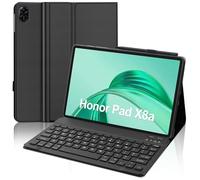 JADEMALL Keyboard Case for Honor Pad X8a, Wireless Magnetic Detachable Bluetooth Keyboard(QWERTY Layout), Premium PU Leather Cover for Honor Pad X8a 11-inch 2024 Tablet, Black