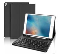 JADEMALL Keyboard Case for iPad 9.7 Inch 6th/5th Generation 2018/2017, Wireless Bluetooth Detachable Keyboard, Slim Protective Cover with Pencil holder for iPad Air 2/Air 1/Pro 9.7 inch, Black
