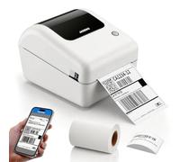 JADENS 4x6 Bluetooth Thermal Label Printer with Built-in Label Holder | Inkless Printing, Wireless Printing, Cost-Effective Shipping Label Printer for Small Business, & Home Offices, Fast Setup