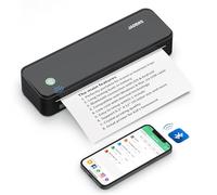 JADENS Bluetooth Thermal Printer, Support 210x297mm A4 Size, Portable Printer, Inkless Printer Compatible with iOS, Android, Mobile Printer for Home, Office, School